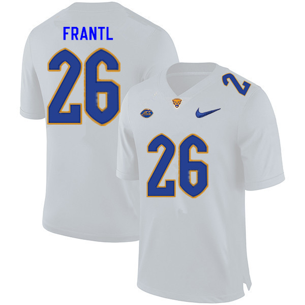 Men #26 Jake Frantl Pitt Panthers College Football Jerseys Sale-White